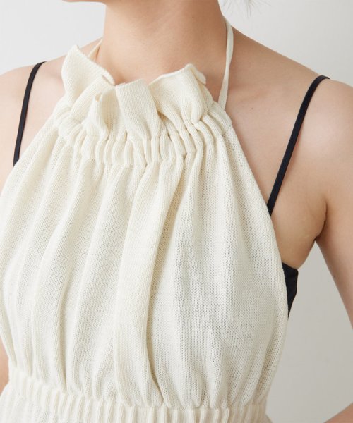 【HERITANOVUM】ホルターニットワンピース HERITANOVUM