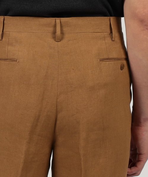 ベルジャンリネン 2プリーツスラックス 