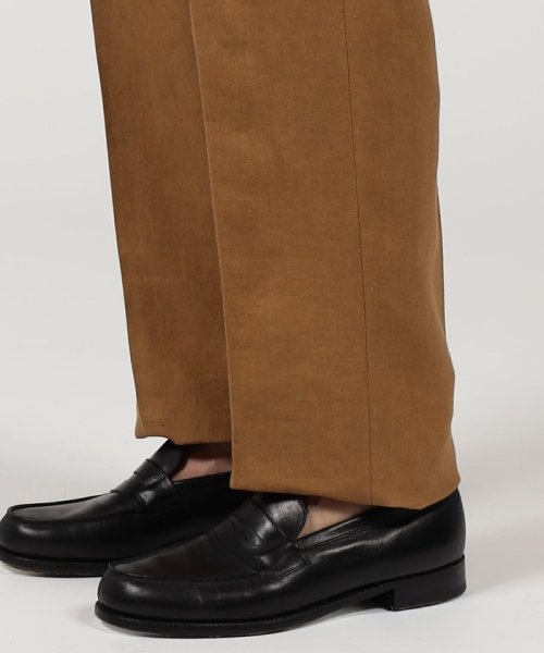 ベルジャンリネン 2プリーツスラックス 