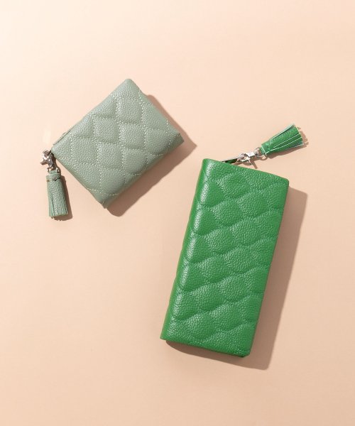 【BEAURE】カウレザー キルティング 財布 ウォレット タッセル ジップ 牛革 ラウンドジップ 長財布 B－20302 人気・おすすめ｜使いやすい・旅行におすすめ 品質保証 全国発送 在庫限り