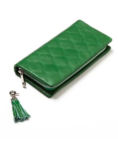 【BEAURE】カウレザー キルティング 財布 ウォレット タッセル ジップ 牛革 ラウンドジップ 長財布 B－20302 人気・おすすめ｜使いやすい・旅行におすすめ 品質保証 全国発送 在庫限り