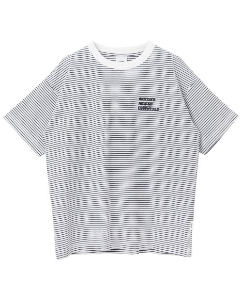 ANME(アンメ)/ANMEロゴ 刺繍入り ボーダー 半袖 Tシャツ/img43