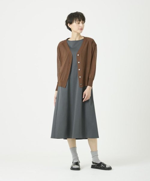 スーピマコットンフレンチスリーブワンピース 