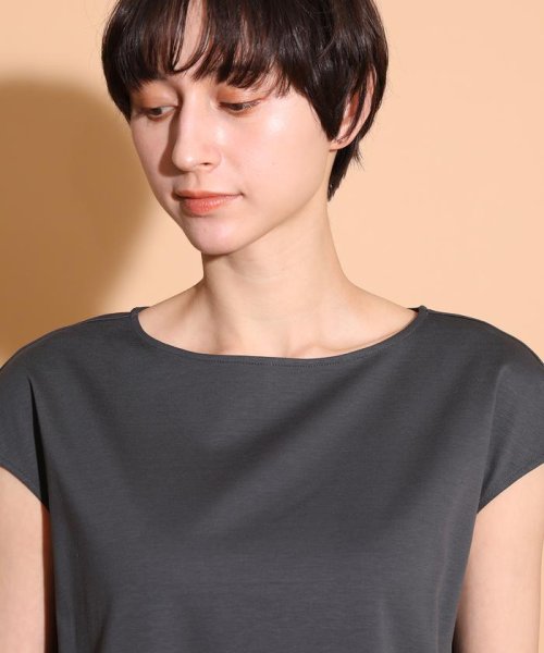 スーピマコットンフレンチスリーブワンピース 