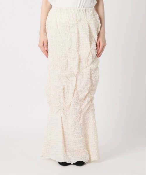 【YOU LOOK GOOD×JS】シュリンククロスマーメイドスカート YOU LOOK GOOD×JS チープなものもブランドものも それに価値があるかどうかは自分の心が決めること 年齢や性別 固定概念に左右されず 着たいものを