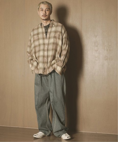 JOINT WORKS(ジョイントワークス)/Name. LINEN CHECK REGULAR BUTTON DOWN SH　NMSH－008/img02