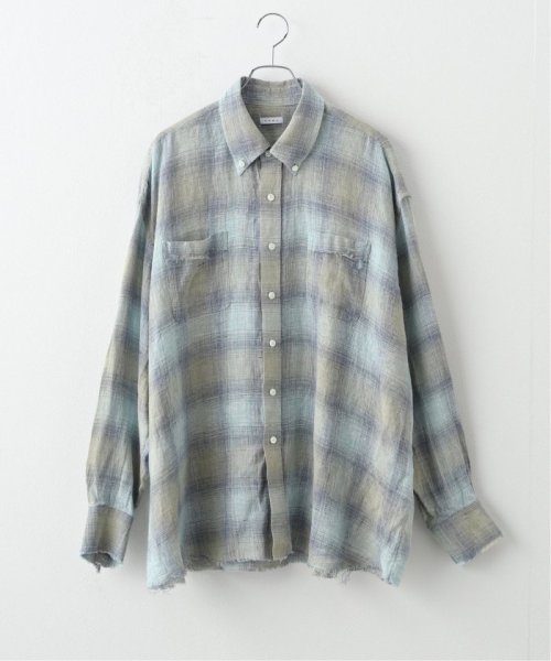 JOINT WORKS(ジョイントワークス)/Name. LINEN CHECK REGULAR BUTTON DOWN SH　NMSH－008/img05