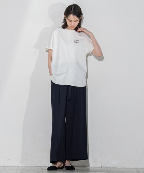 メランジツイルワイドパンツ≪洗濯機で洗える/セットアップ対応≫ 