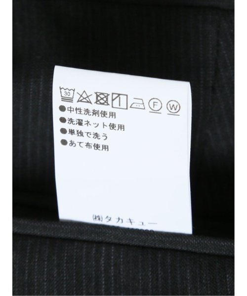 TAKA-Q(タカキュー)/ウール混 レギュラーフィット 2ボタン2ピーススーツ ストライプ黒/img14