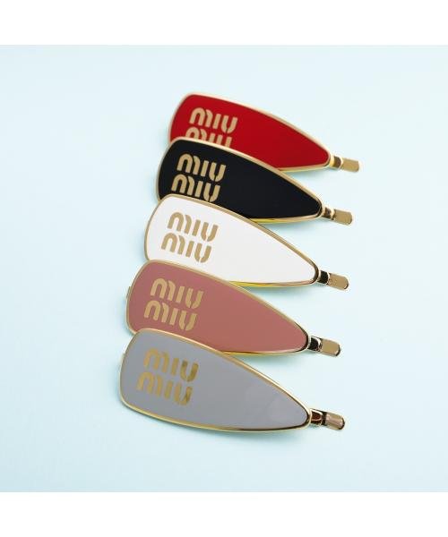 MIUMIU ヘアピン 5IF147 2F6T ロゴ ヘアクリップ MIUMIU ヘアピン 5IF147 2F6T ロゴ