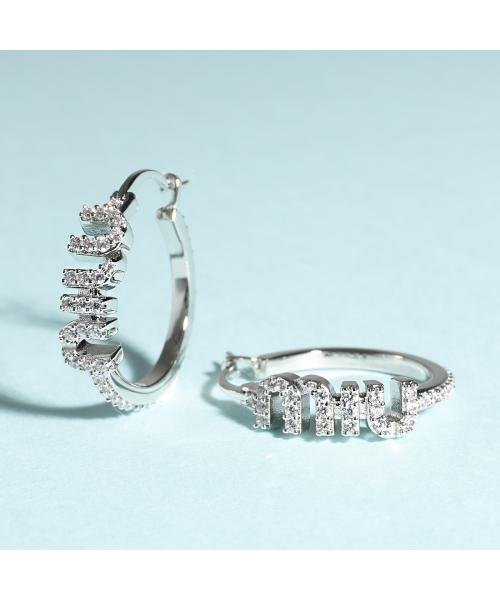 MIUMIU フープピアス 5IO107 2DNC ロゴ MIUMIU フープピアス 5IO107 2DNC