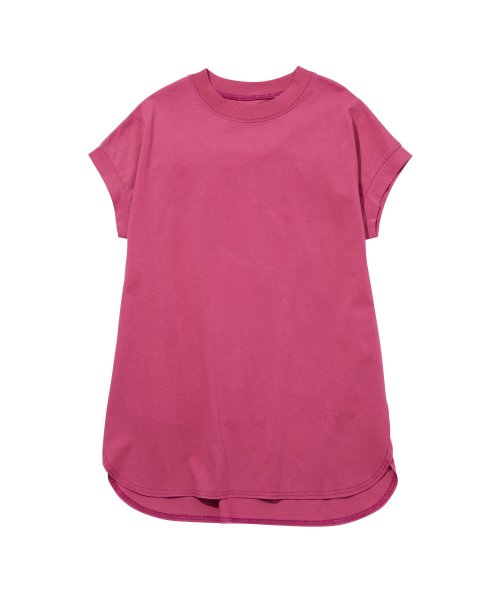 GeeRA(ジーラ)/綿100%フレンチスリーブチュニックTシャツ/img79