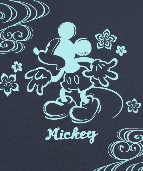 DISNEY(DISNEY)/【DISNEY/ディズニー】天竺和柄プリントクルーネック半袖BOXＴシャツ　ミッキーマウス・プーさん/img05