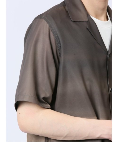 TAKA-Q(タカキュー)/グラデーション オープンカラー半袖シャツ メンズ シャツ カジュアル トップス インナー 半袖 ギフト プレゼント ライトアウター カーディガン アウター/img21