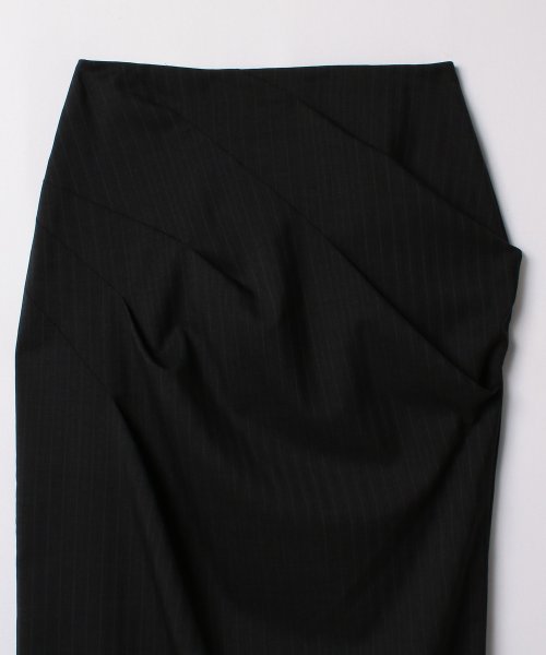 ウールトロピカルドレープタイトスカート 