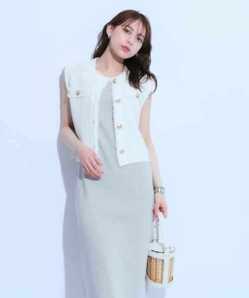 カットワンピ×フリンジジレSET ワンピース・ドレス G1797664131 (13750円)