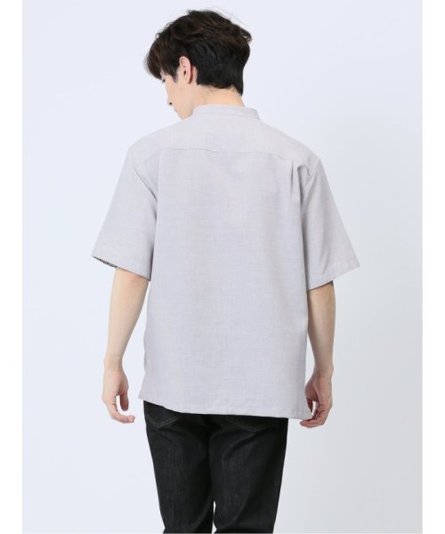 TAKA-Q(タカキュー)/TechLinen バンドカラー半袖シャツ/img15