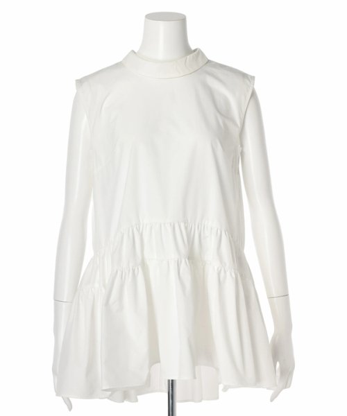 ロールカラーチュニックブラウス 予めご了承ください