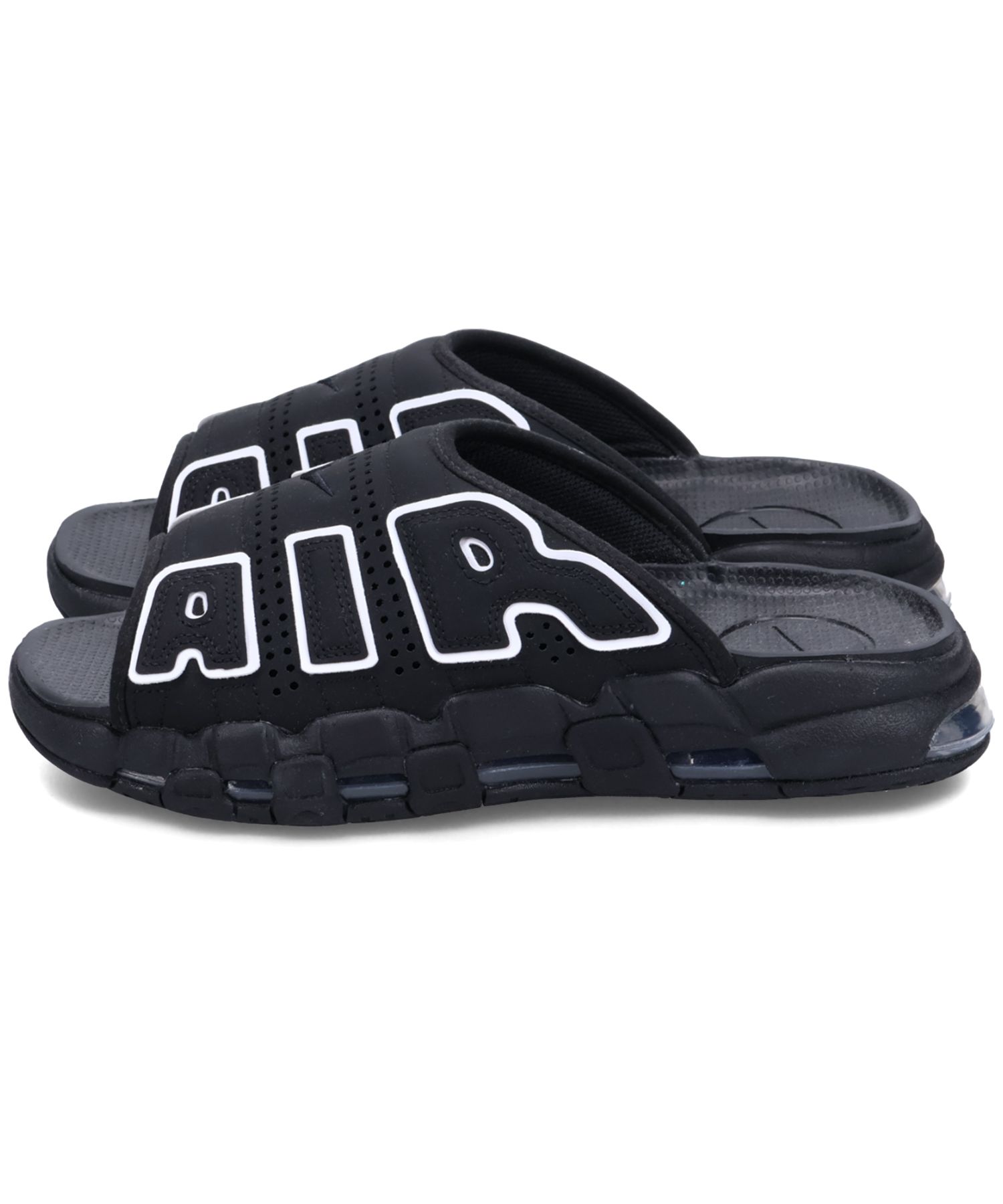 Nike ブラック サンダル エアロゴデザイン NIKE AIR MORE UPTEMPO SLIDE ナイキ エアモアアップテンポ サンダル