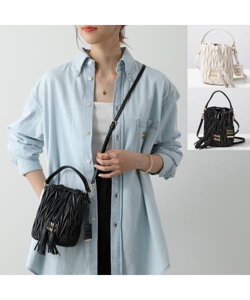 MIUMIU バケットバッグ MATELASSE マテラッセ 5BE085 N88 バケットバッグ マテラッセ MIUMIU MATELASSE 5BE085