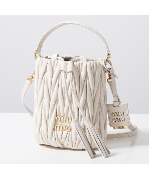 MIUMIU バケットバッグ MATELASSE マテラッセ 5BE085 N88 バケットバッグ マテラッセ MIUMIU MATELASSE 5BE085