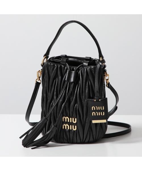 MIUMIU バケットバッグ MATELASSE マテラッセ 5BE085 N88 バケットバッグ マテラッセ MIUMIU MATELASSE 5BE085
