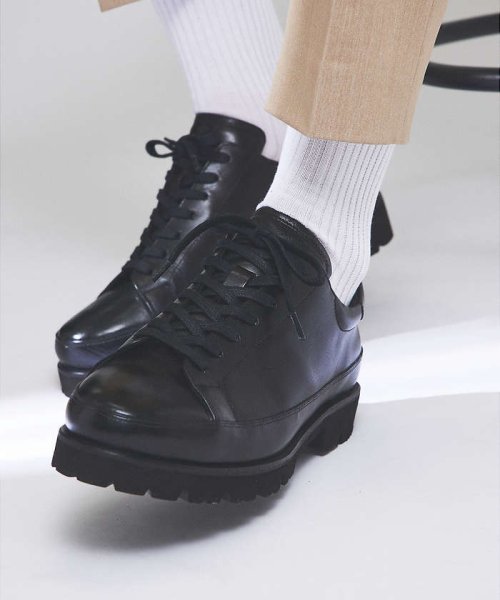 【定番】軽量 タンクソール レザースニーカー 