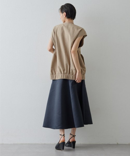 サテンフレアスカート 