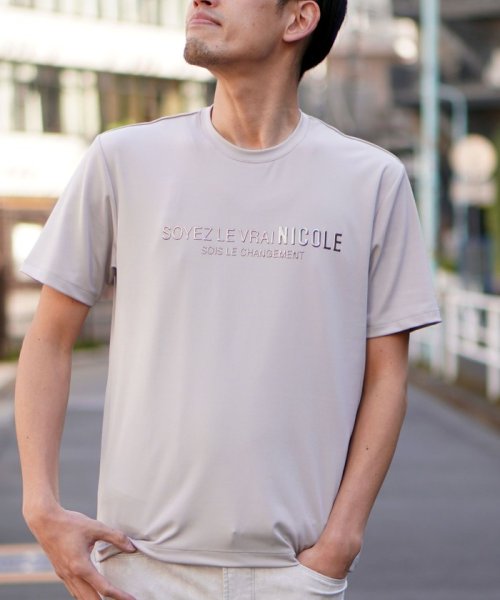HIDEAWAYS NICOLE(ハイダウェイ ニコル)/メタルジェルプリント半袖Tシャツ/img16