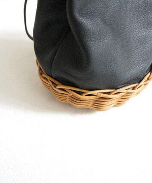 【TIDEWAY / タイドウェイ】ARUROG × LTR 2W SHOULDER/M かごバッグ ハンドバッグ ストローバッグ 巾着 レザー T2893 タイドウェイ