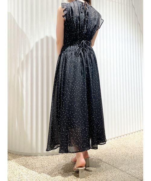 シフォンギャザーノースリワンピース 予めご了承ください 総丈 6cm バスト