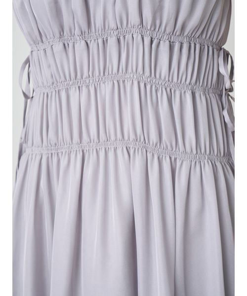 シフォンギャザーノースリワンピース 予めご了承ください 総丈 6cm バスト