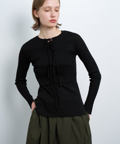 フロントリボンカーディガン 