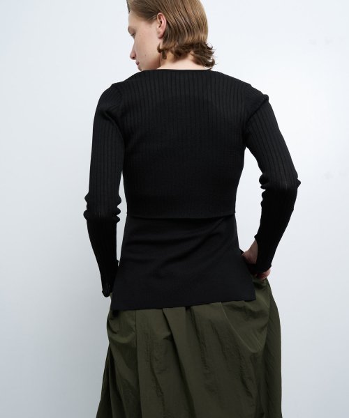 フロントリボンカーディガン 