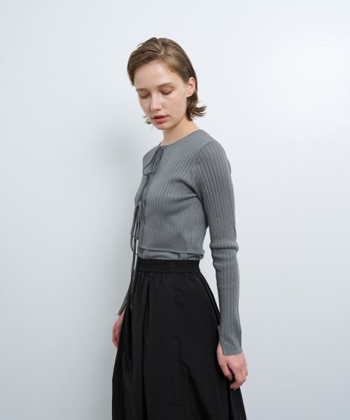 フロントリボンカーディガン 