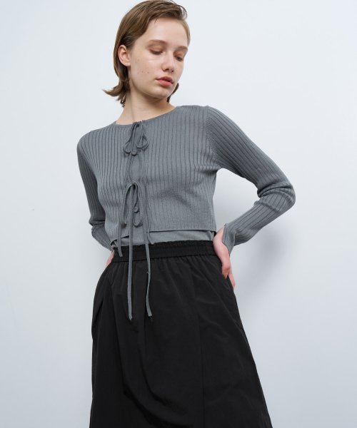フロントリボンカーディガン 