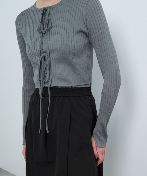 フロントリボンカーディガン 