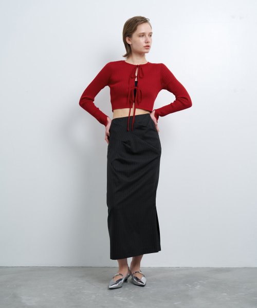 フロントリボンカーディガン 