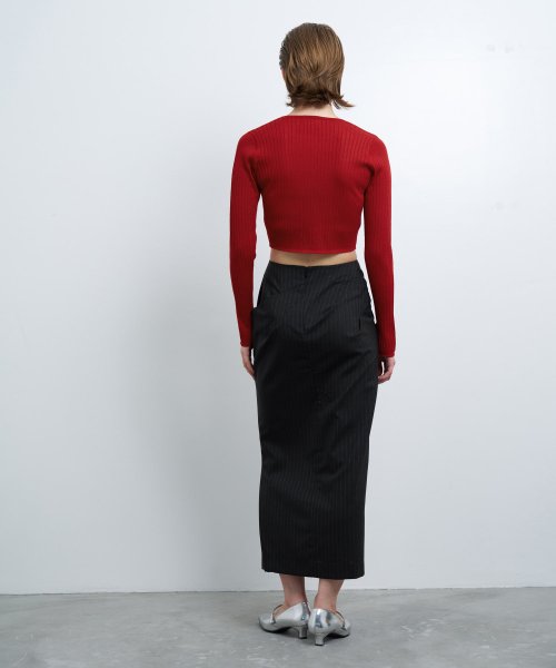 フロントリボンカーディガン 