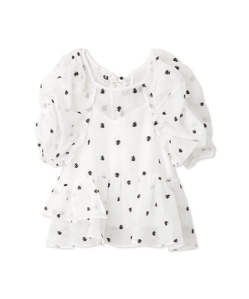 ペプラムチュニックブラウス 予めご了承ください