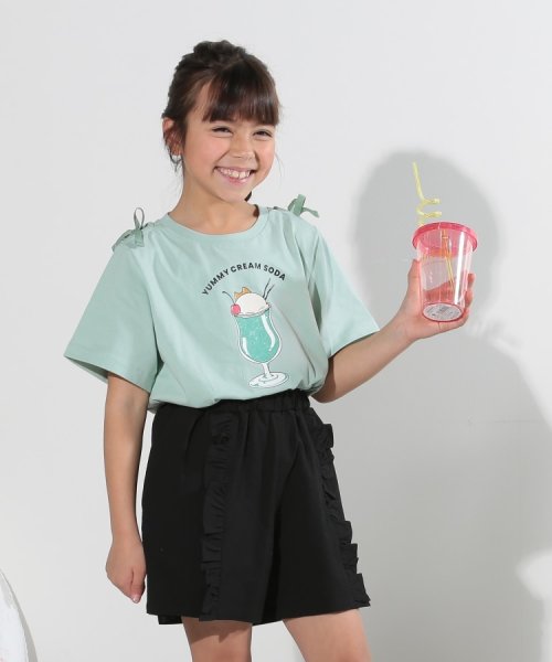 SHOO・LA・RUE(Kids) (シューラルーキッズ)/【110－140cm】肩開きリボン使いTシャツ/img13