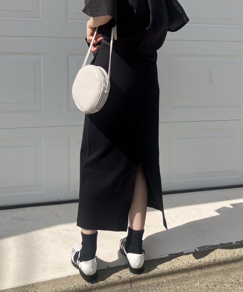 【Liyoca】綿強撚スムースニットスカート －手洗い可－ H165 Liyoca