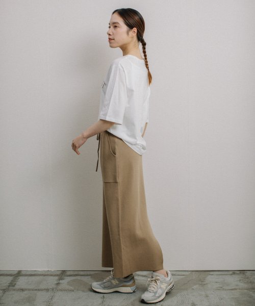 【Liyoca】綿強撚スムースニットスカート －手洗い可－ H165 Liyoca