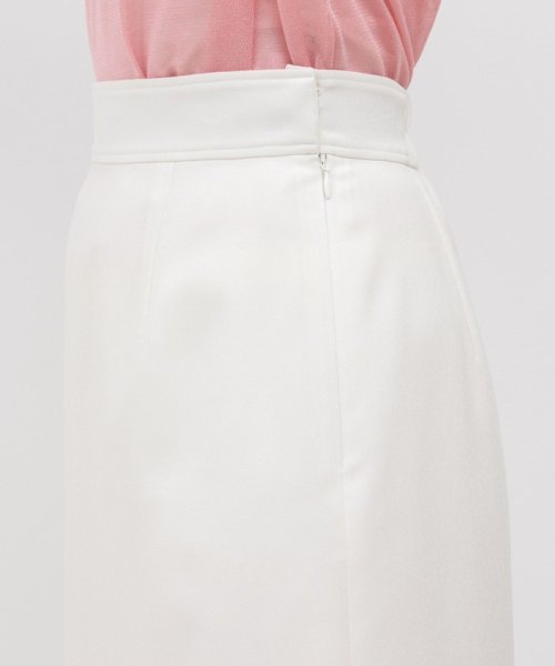《セットアップ対応》ウォッシャブル麻調タイトミディスカート 