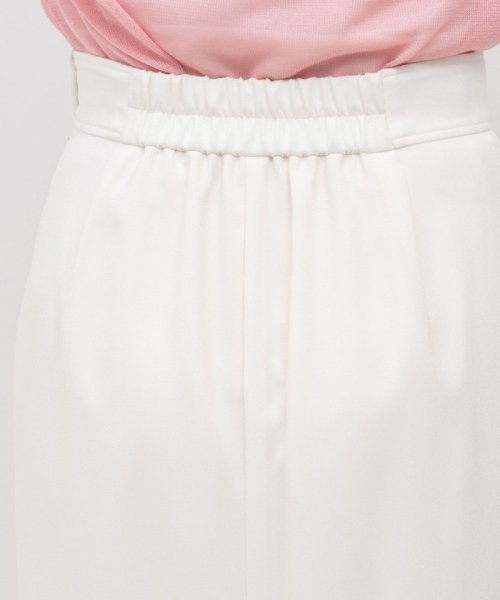 《セットアップ対応》ウォッシャブル麻調タイトミディスカート 