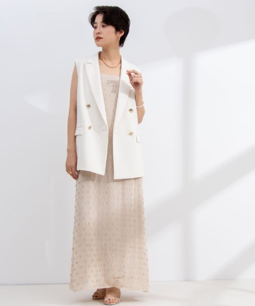 ウォッシャブルダブルクロスジレ 