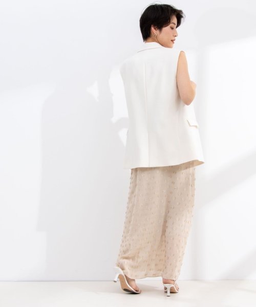 ウォッシャブルダブルクロスジレ 