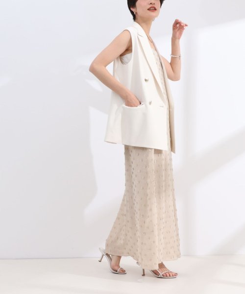 ウォッシャブルダブルクロスジレ 