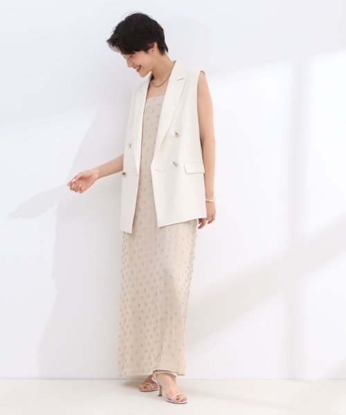 ウォッシャブルダブルクロスジレ 