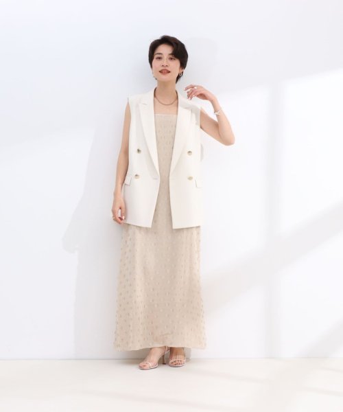 ウォッシャブルダブルクロスジレ 